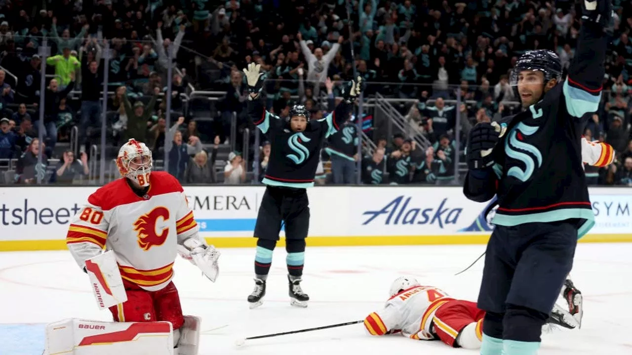 Jordan Eberle scores winner in overtime as Seattle Kraken beat Flames 2-1