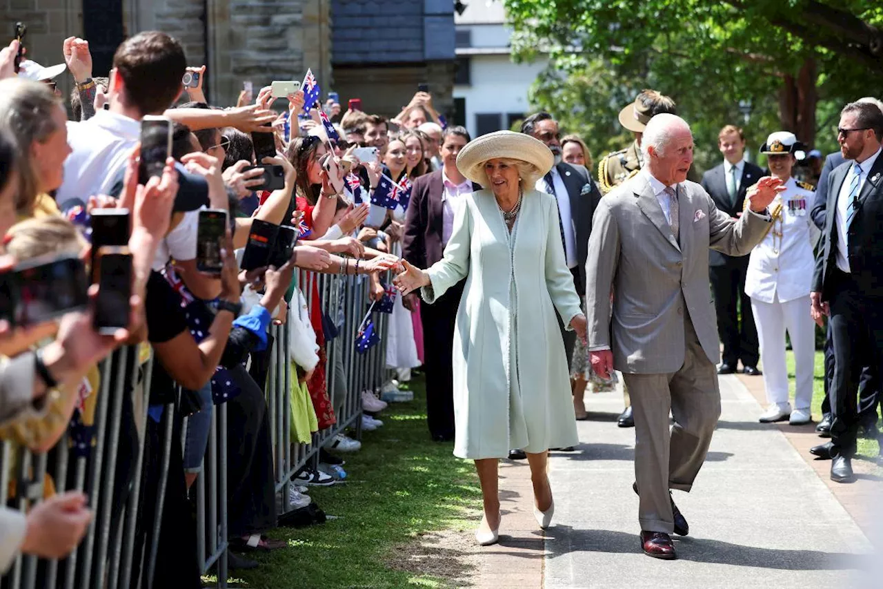 Britain's King Charles and Queen Camilla attend church on Australia tour