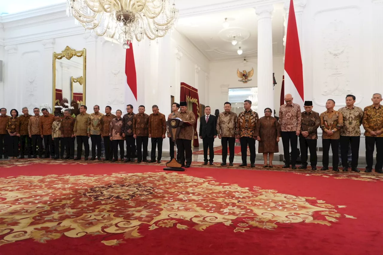 Prabowo Umumkan 56 Wakil Menteri untuk Kabinet Merah Putih