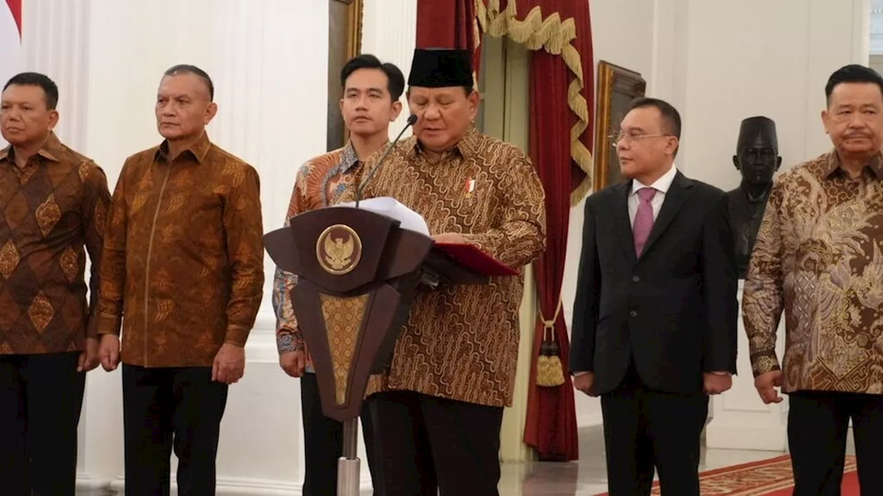 Presiden Prabowo Sebut Menteri dan Wakil Menteri Dilantik Senin