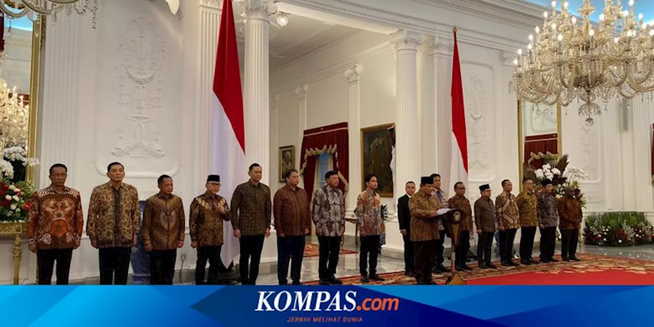 Daftar Lengkap Menteri dalam Kabinet Indonesia Maju