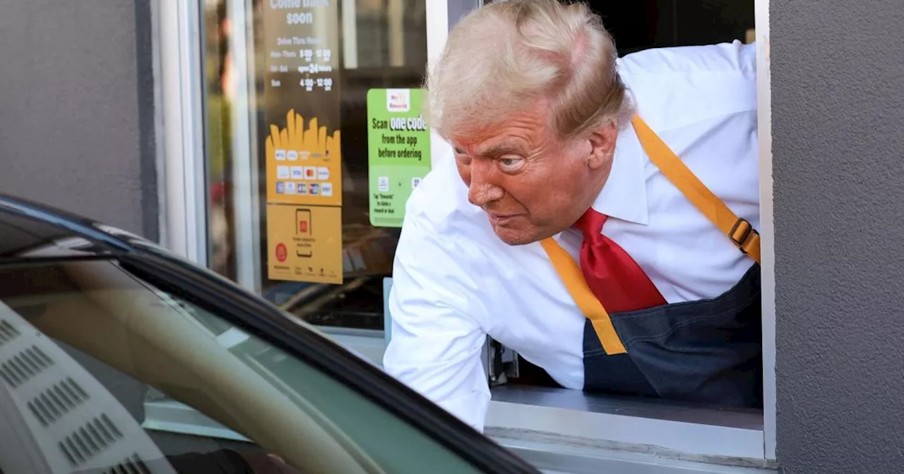 Skurriler Trump-Auftritt bei McDonald's: 'Schenke Kamala ein paar Pommes'