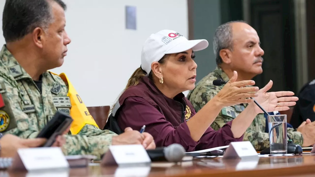 Mara Lezama supervisa atención en calles de Quintana Roo afectadas por 'Nadine'