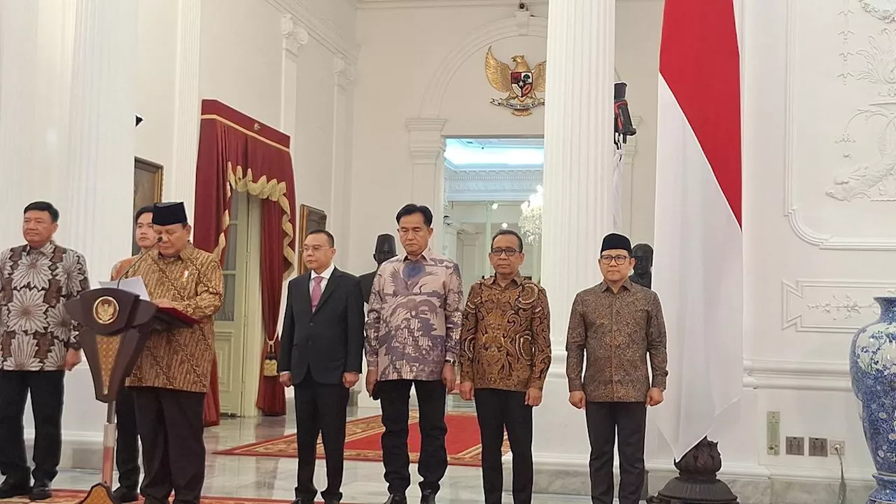 Daftar Lengkap Menteri dan Wakil Menteri Kabinet Merah Putih Prabowo-Gibran