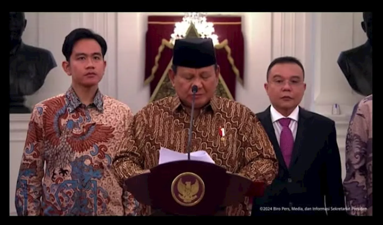 Presiden Prabowo Umumkan Kabinet, Menteri Diminta Kenakan Batik Nuansa Coklat