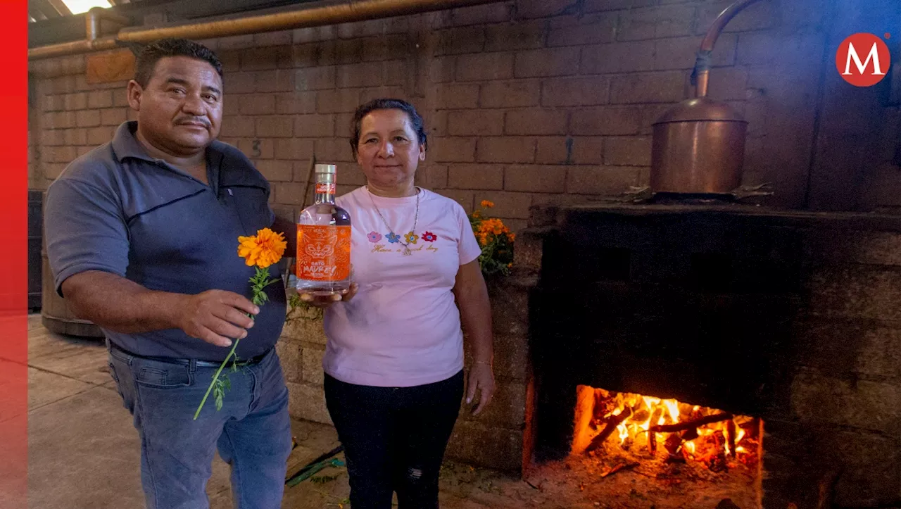 Mezcal de cempasúchil envuelve la tradición de Día de Muertos en Puebla