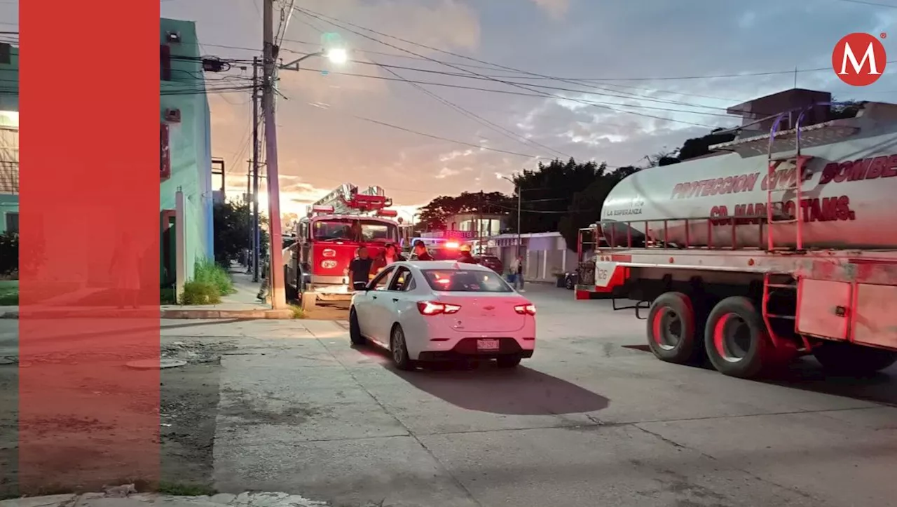 Presunta explosión de garrafa con gasolina moviliza a los bomberos en Tampico