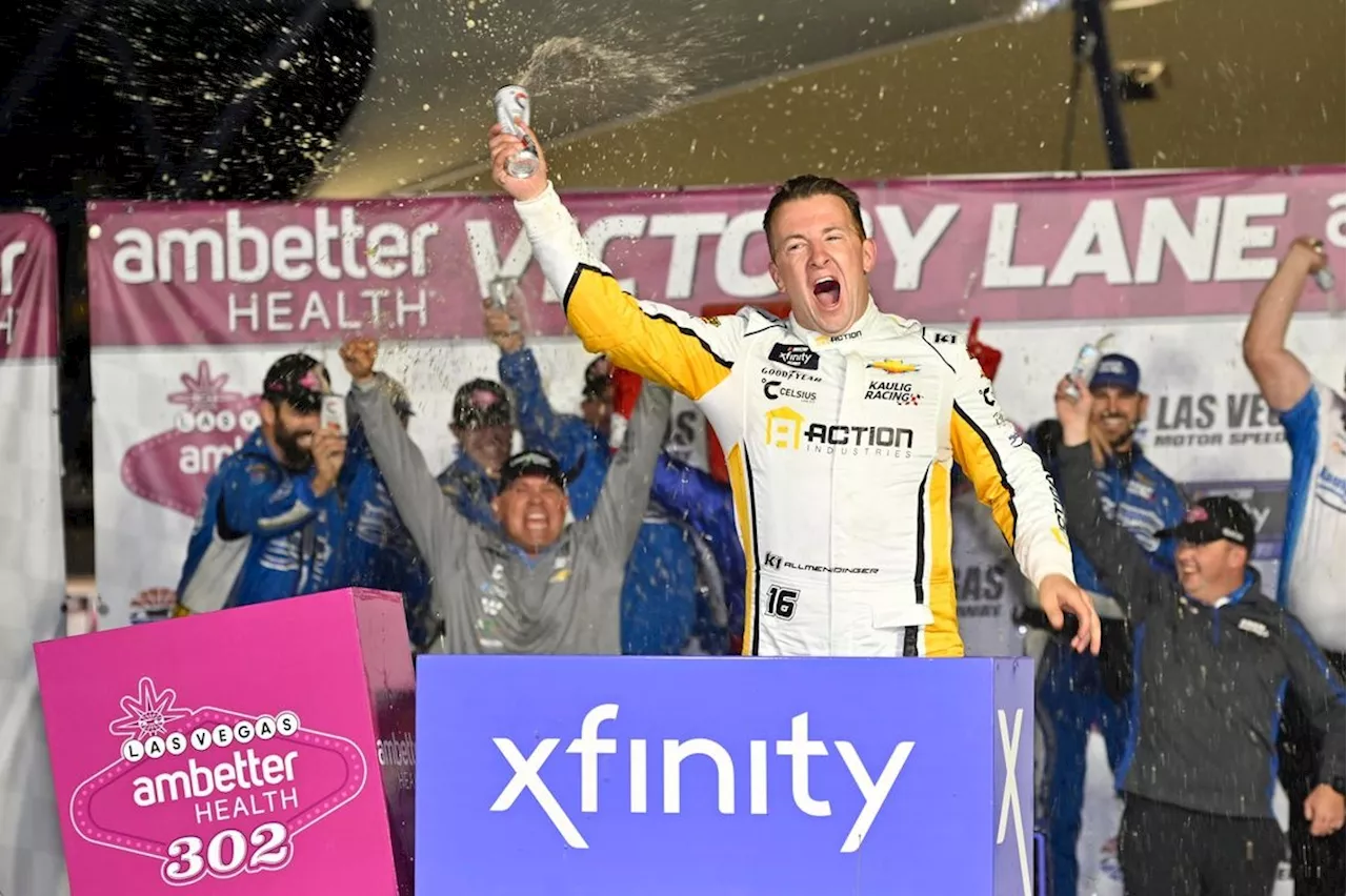 Allmendinger secures NASCAR Xfinity title shot with Vegas win; Sieg 2nd