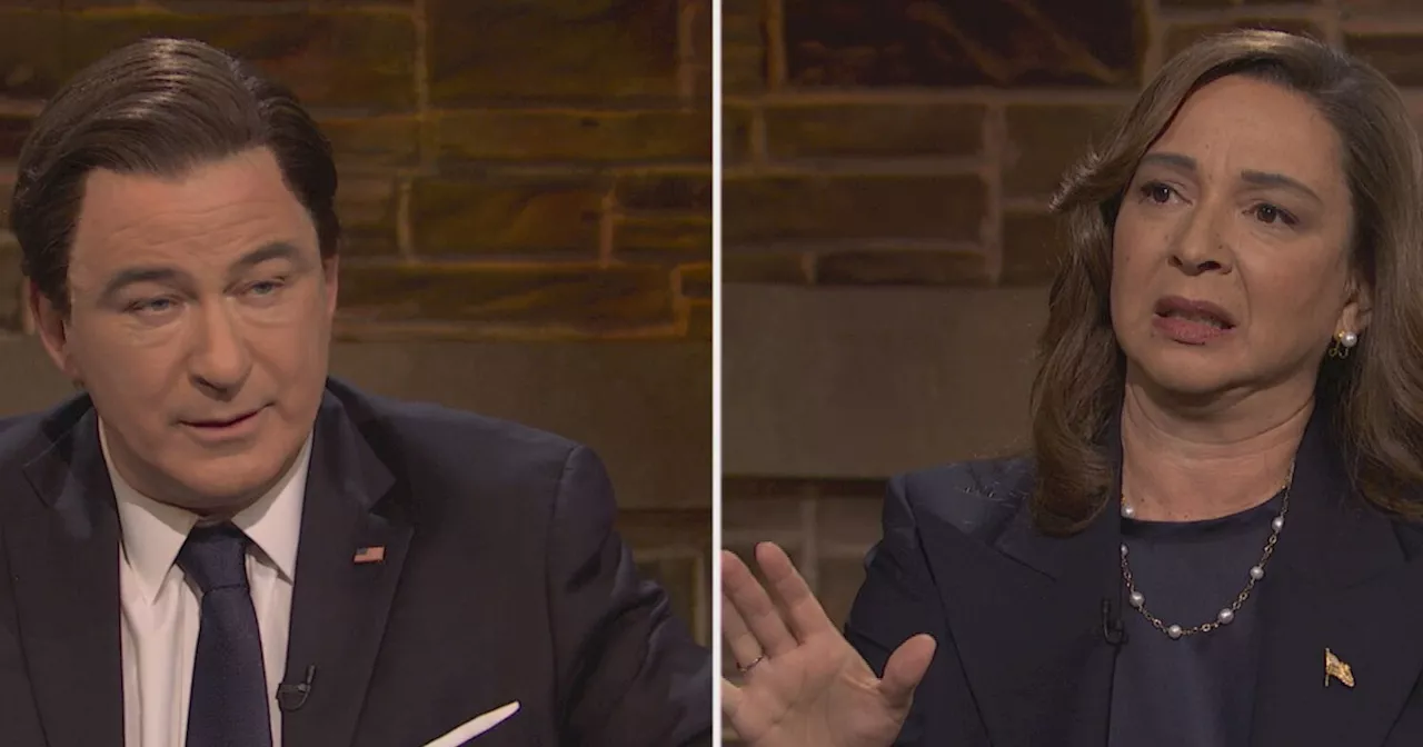 On 'SNL,' Maya Rudolph's Kamala Harris shines despite hostile interviewer played by Alec Baldwin