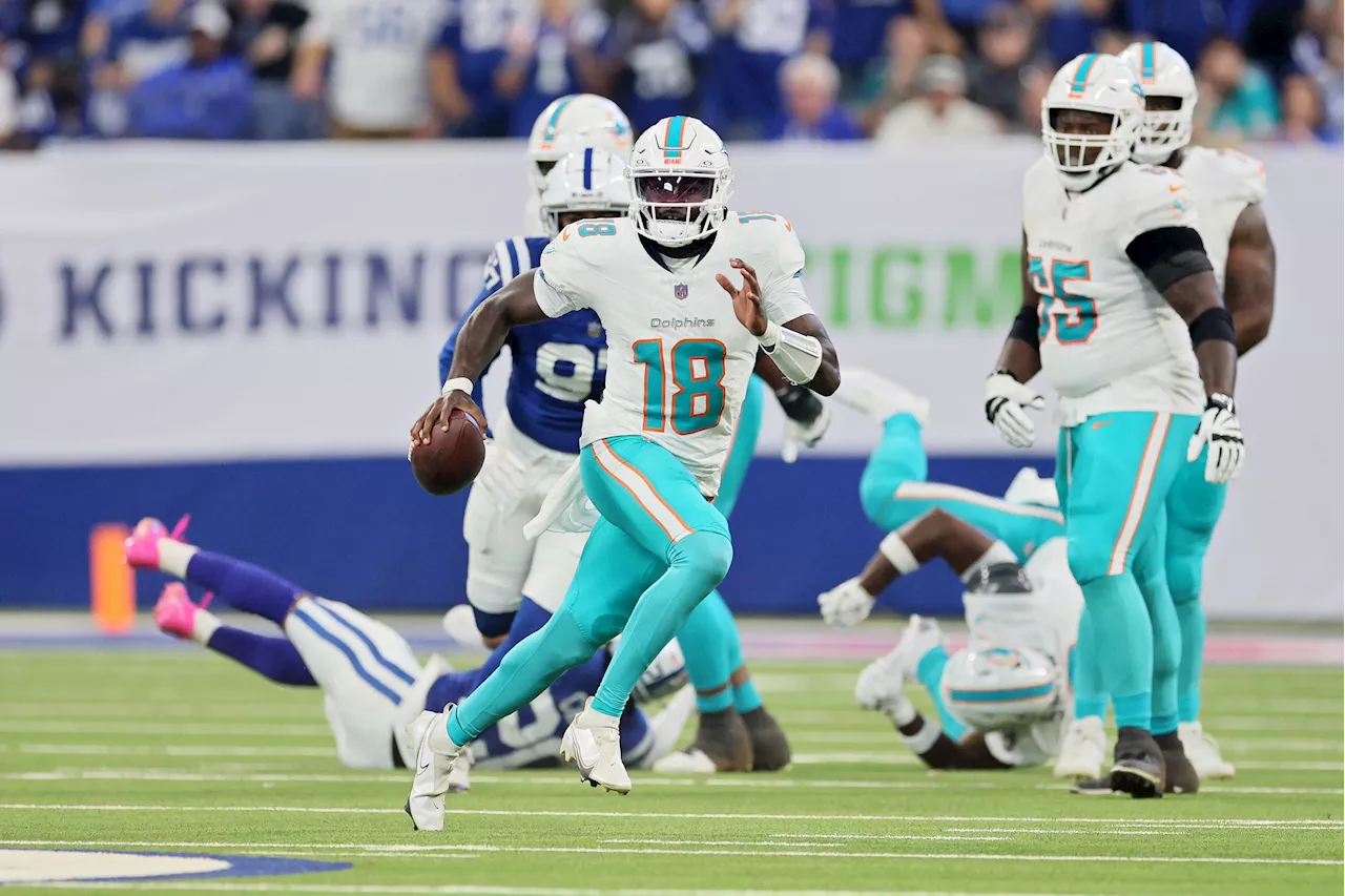 Dolphins QB Tyler Huntley Exits Game With Significant Shoulder Injury