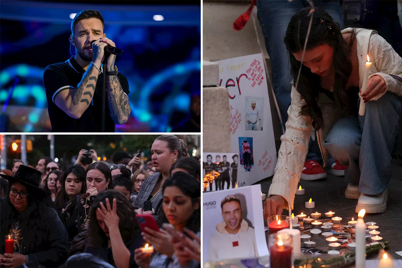 Hundreds of heartbroken fans honor Liam Payne during candlelit vigil in Washington Square Park