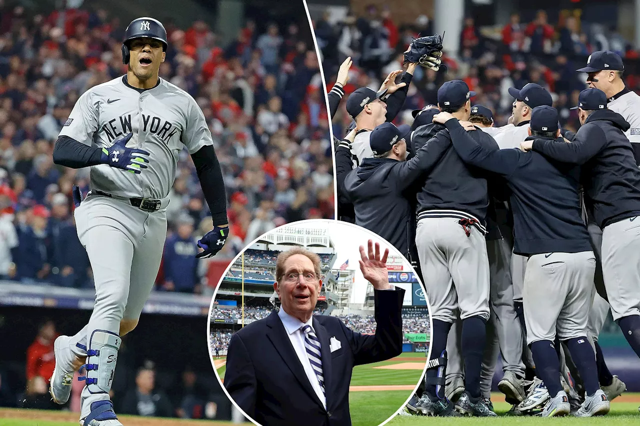 John Sterling delivers classic call as Yankees secure first spot in World Series since 2009