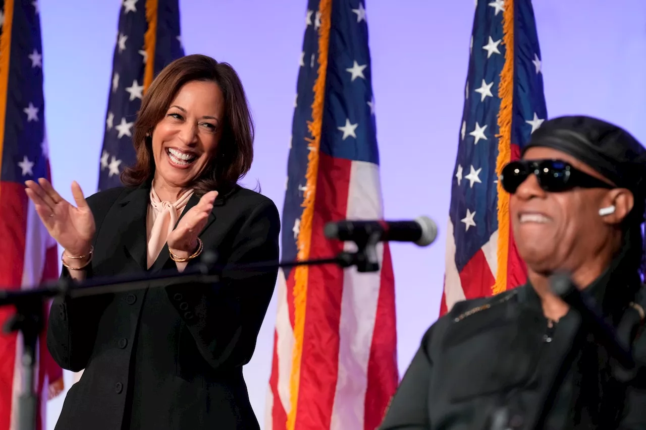 Harris urges Black churchgoers in Georgia to head out to vote, with assist from Stevie Wonder