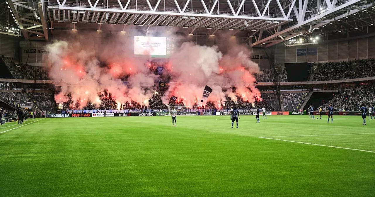 Spiel wird am Montag beendet: Schwedisches Hauptstadderby nach Böllerwürfen abgebrochen