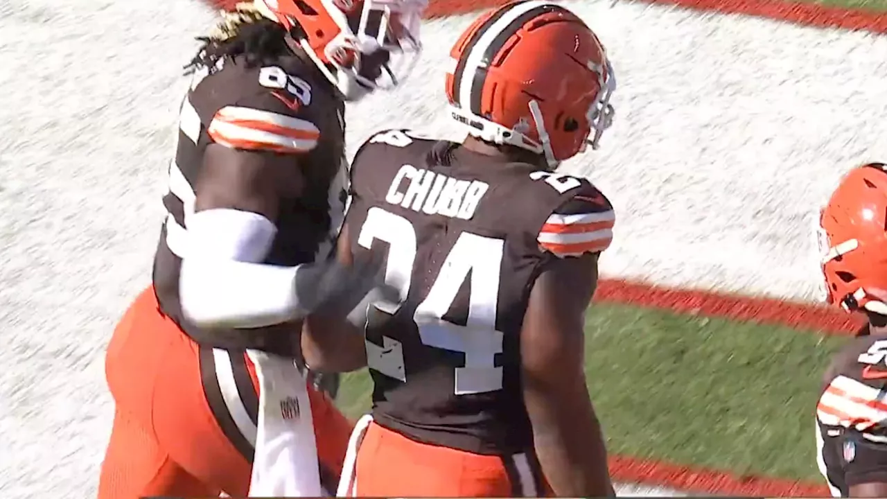 Nick Chubb Scores First TD for Browns Since Suffering Gruesome Knee Injury