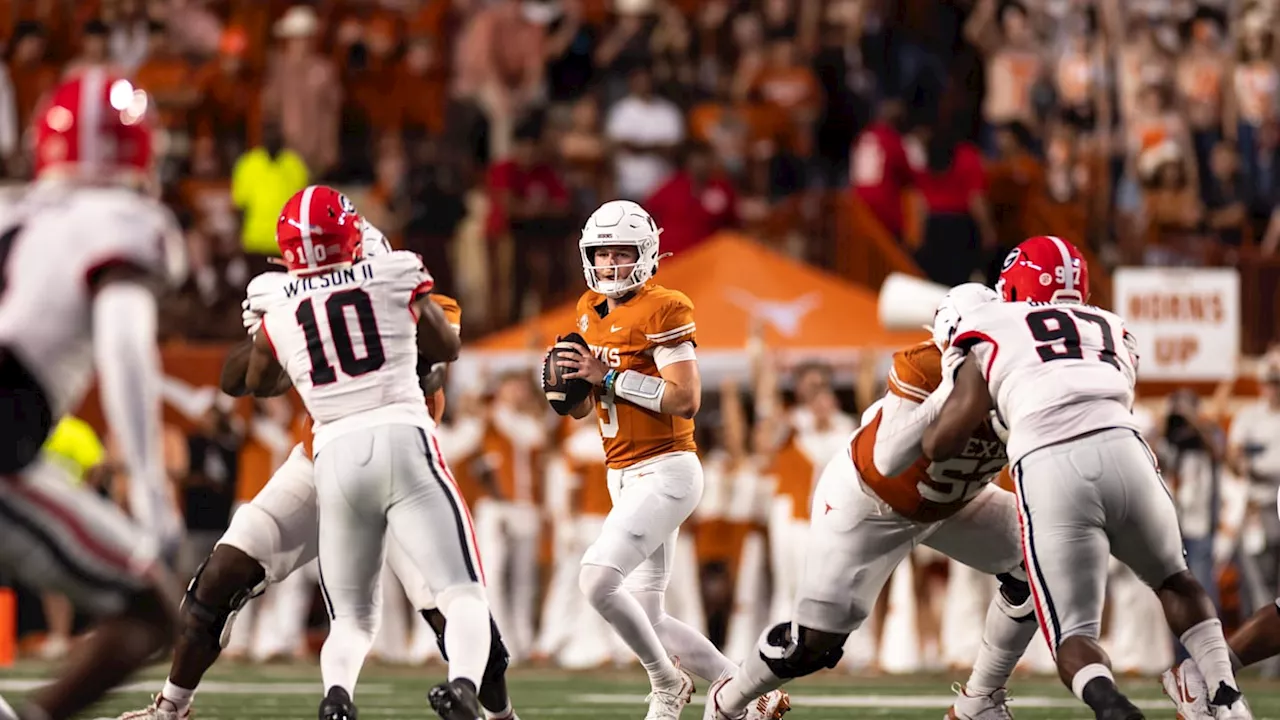 Quinn Ewers Benched for Arch Manning as Texas Trails Georgia Big at Halftime