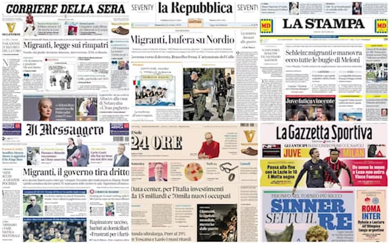 Le prime pagine dei quotidiani di oggi 20 ottobre: la rassegna stampa di Sky TG24