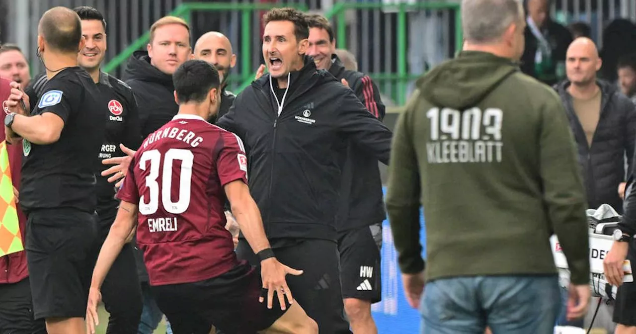 Klose jubelt: Nürnberg siegt im Frankenderby gegen Fürth