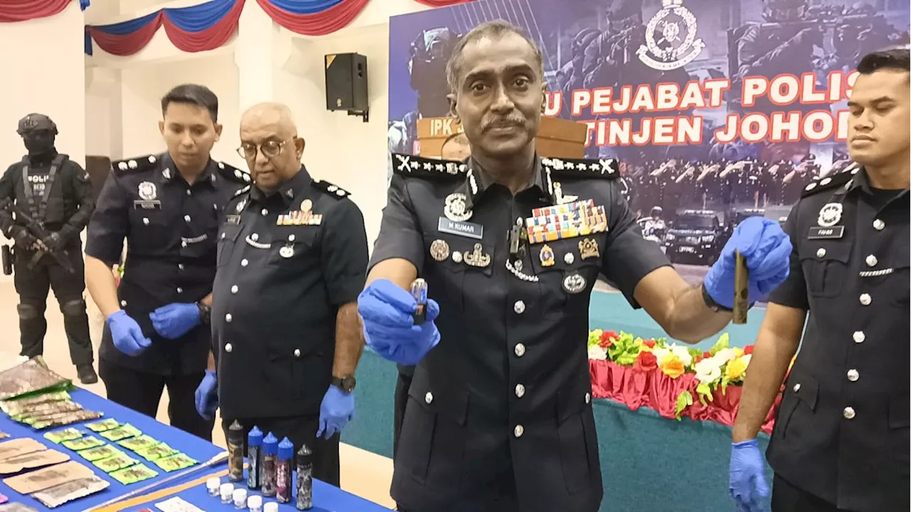 Johor cops bust 'nomad' syndicates, seize RM3mil in drugs