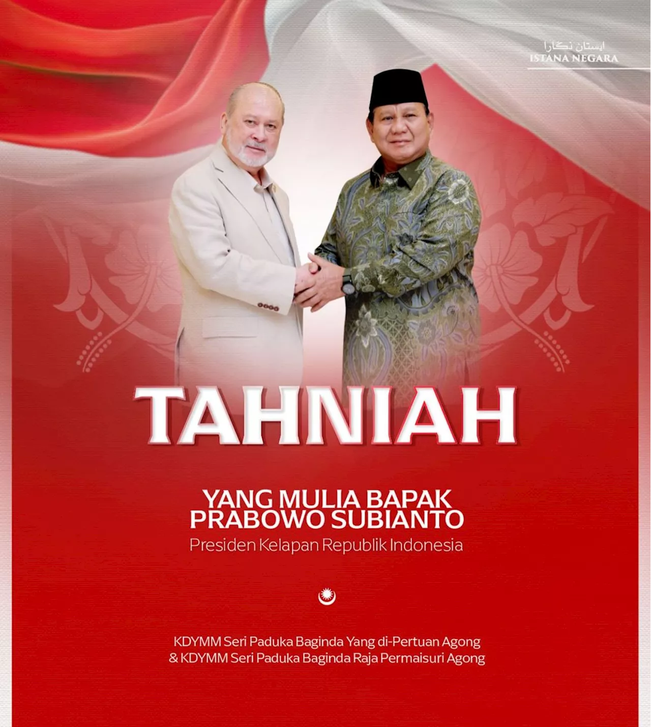 King, Queen congratulate Prabowo on inauguration as Indonesia's new President