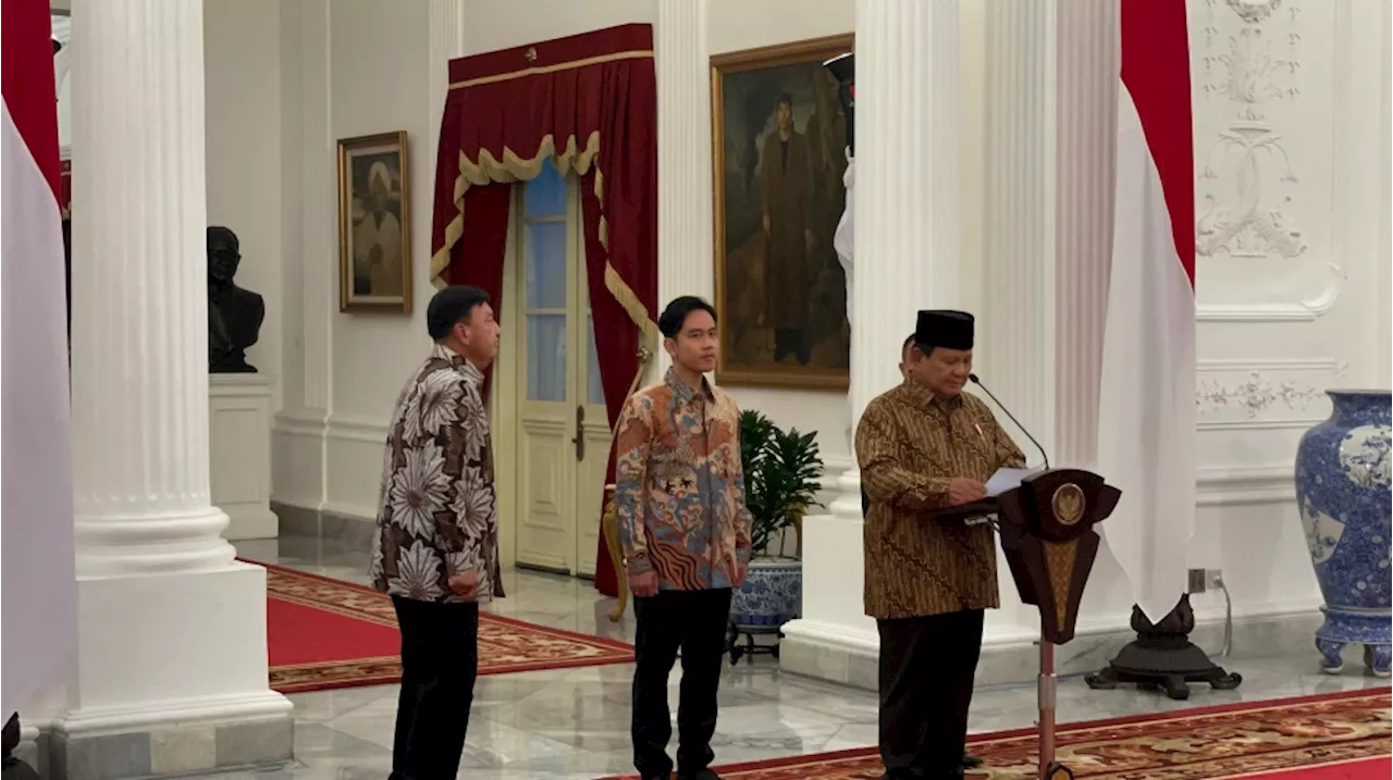 Prabowo Subianto Umumkan 53 Menteri dan Kepala Badan di Kabinet Merah Putih