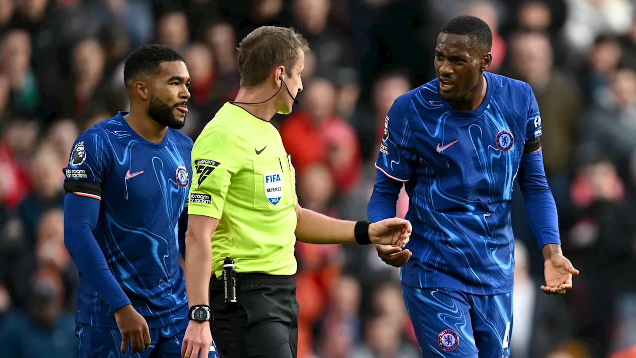 Arsenal fans fume over Tosin Adarabioyo yellow card in Chelsea’s clash at Liverpool...