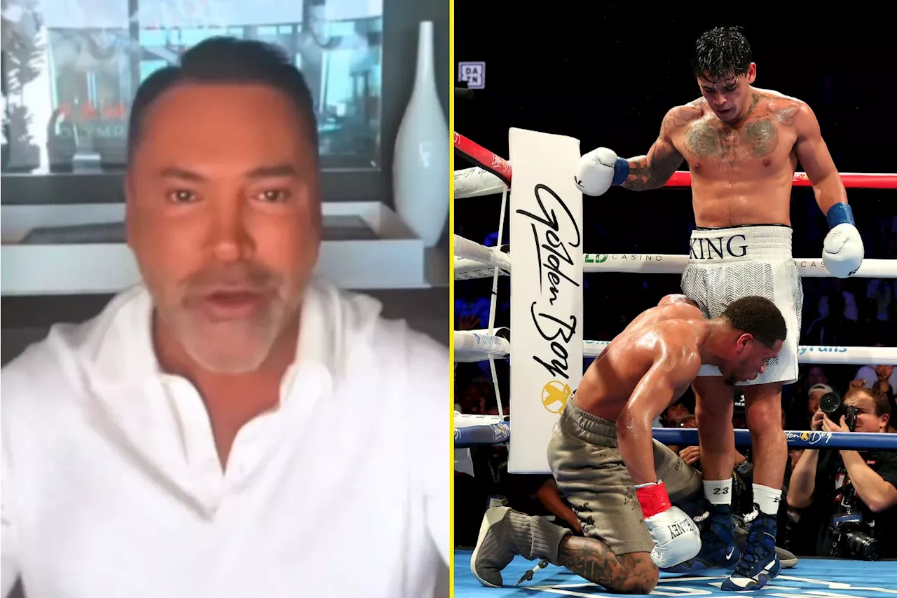 Oscar De La Hoya reveals shockingly low Ryan Garcia vs Devin Haney PPV numbers as he fires back at lawsuit...