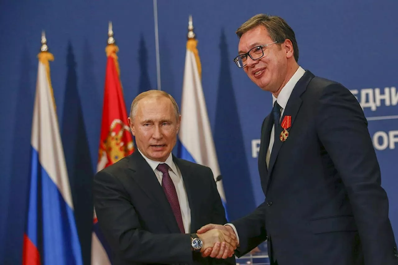 Serbia’s president thanks Putin for gas supplies and vows he’ll never impose sanctions on Russia