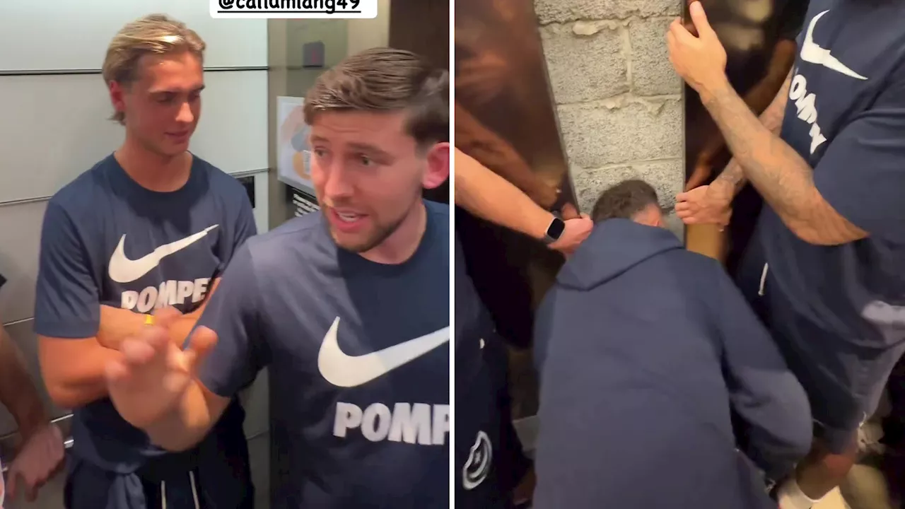 Portsmouth stars get trapped in lift and ration water between TEN players after win over QPR...