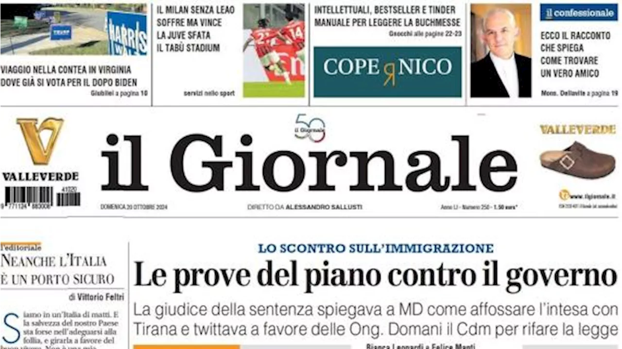 Il Giornale: 'Il Milan senza Leao soffre ma vince, la Juve sfata il tabù Stadium'