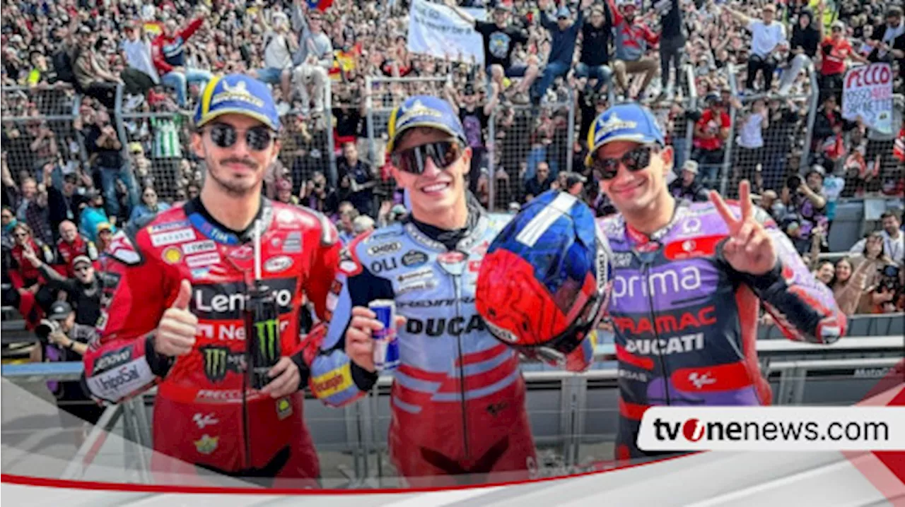 Hasil MotoGP Australia 2024: Menang Dramatis, Marc Marquez Sukses Pecundangi Jorge Martin dan Francesco Bagnaia