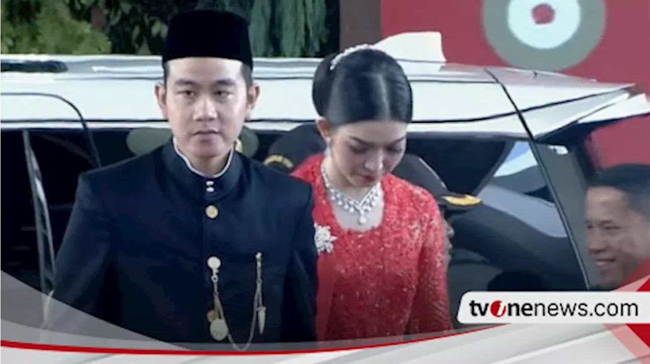 Jelang Dilantik Jadi Wapres, Gibran Pakai Baju Adat Betawi dan Istri Pakai Kebaya Merah