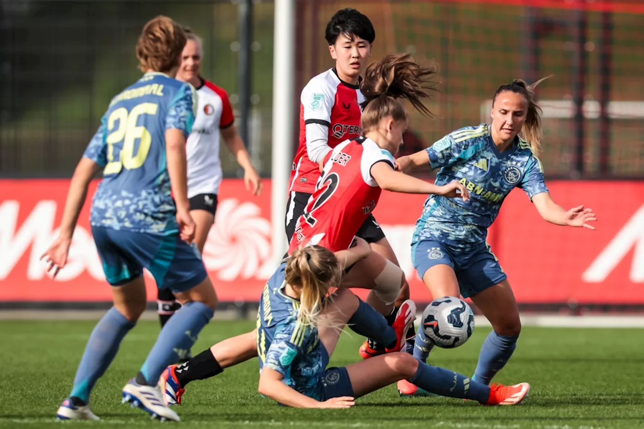 Ajax Vrouwen verspeelt koppositie in 'Klassieker' tegen Feyenoord