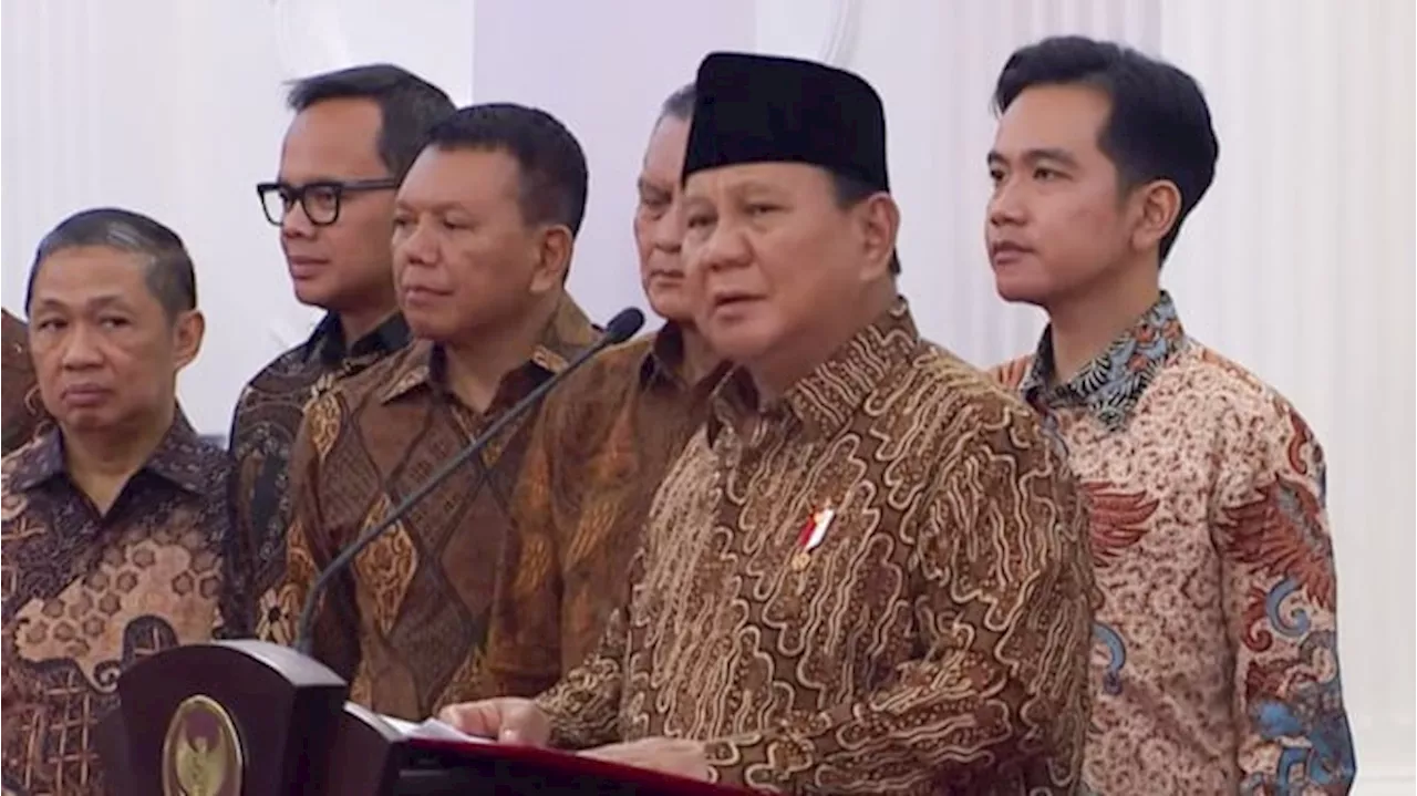 Hari Ini, Prabowo Lantik Calon Menteri dan Wakil Menteri Kabinet Merah Putih