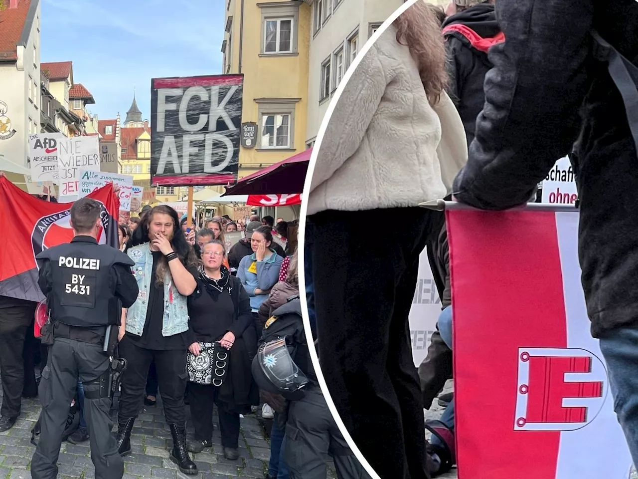 Gegenprotest in Lindau: 'Omas gegen Rechts' stellen sich Demo von AfD-Politiker entgegen