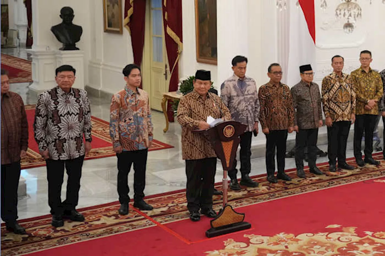 Indonesia's new president announces Cabinet. It's the largest in the country's history