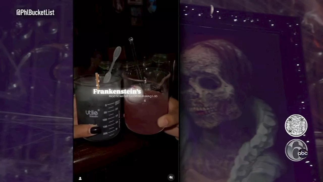 Grace Tavern transformed into Frankenstein's Mad Scientist Cocktail Lab for Halloween