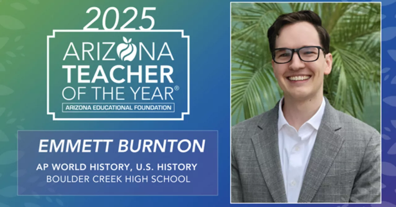 Emmett Burnton named 2024-2025 Arizona Teacher of the Year