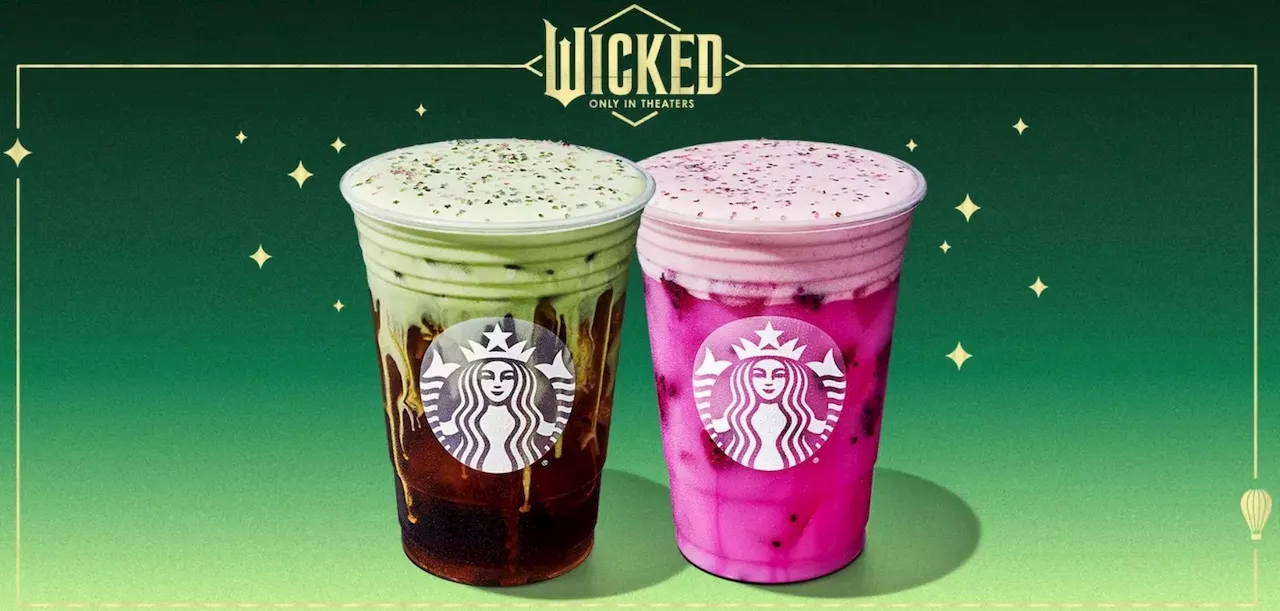 Starbucks Wicked drinks: Elphaba, Glinda-themed drinks, new cups dropping Tuesday