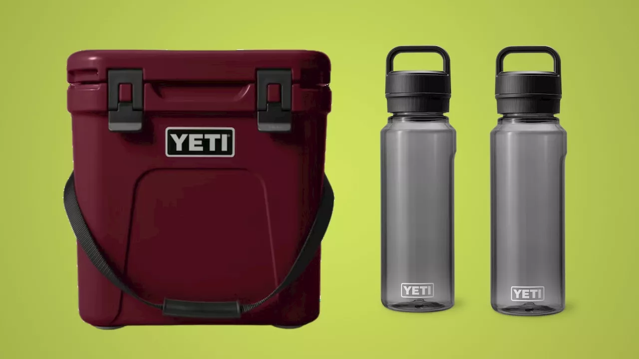 Yeti deal includes 2 free water bottles when you buy Roadie Hard Cooler