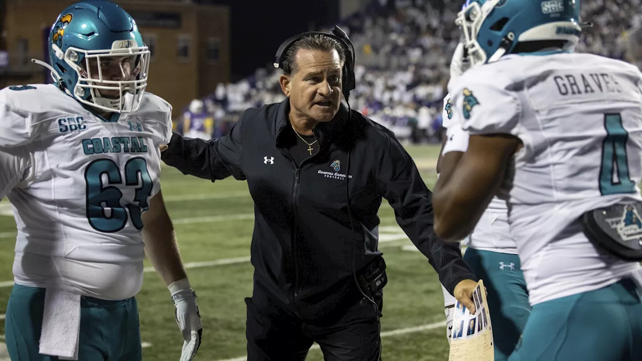 Coastal Carolina fires OC-QB coach Trickett with head coach Beck taking over both roles