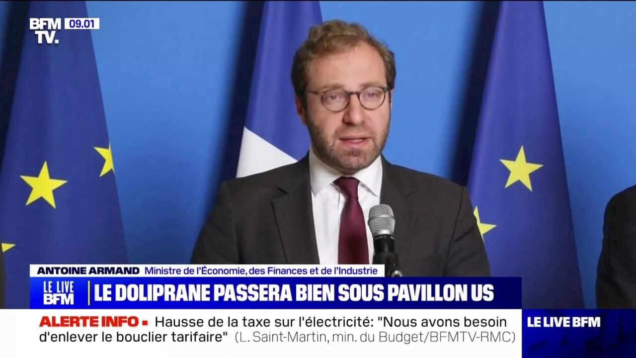 'Doliprane continuera a être produit en France', déclare Antoine Armand, ministre de l'Économie