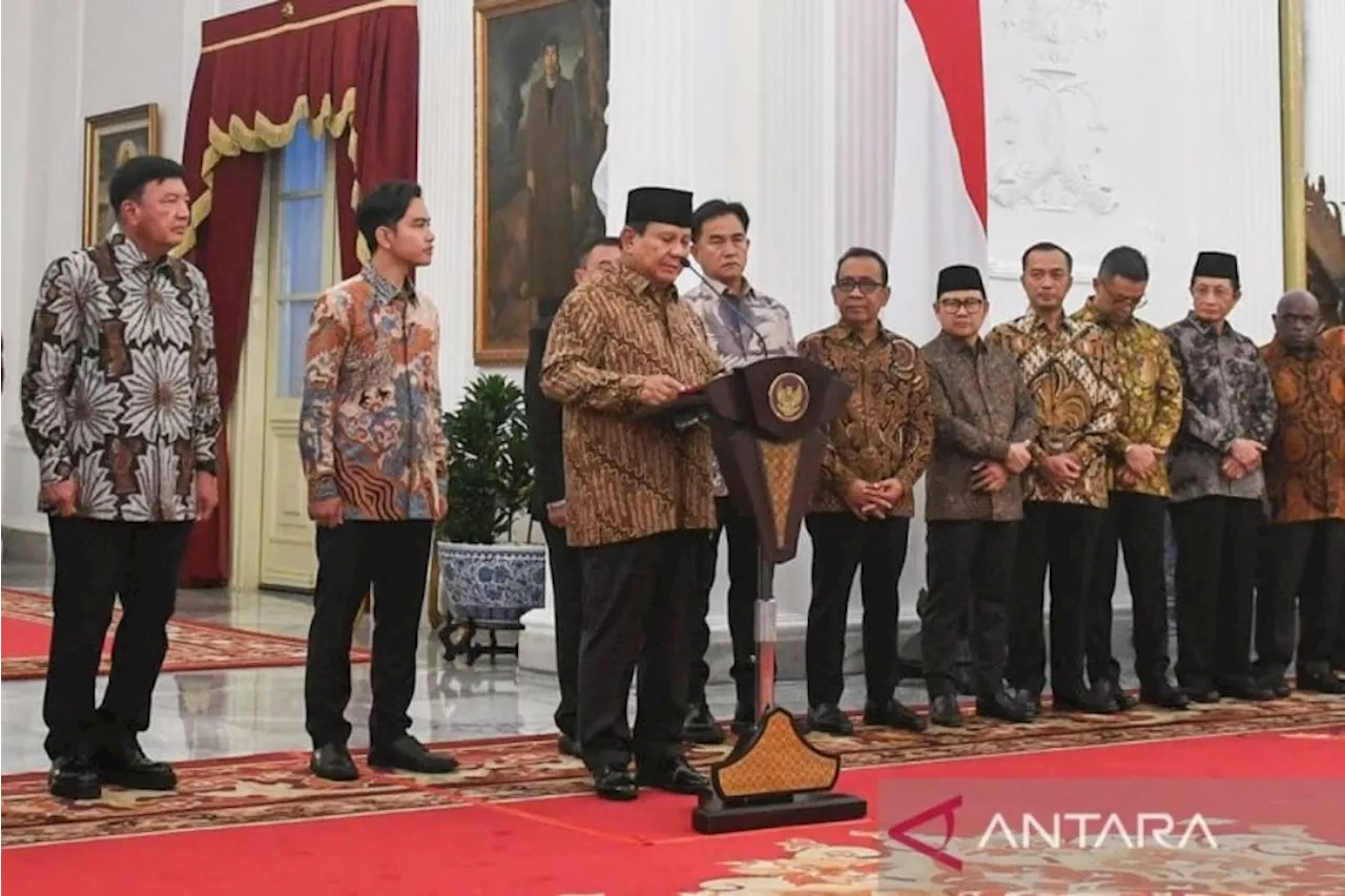 Prabowo Lantik 53 Menteri dan 56 Wamen di Istana Hari Ini (21/10) Pukul 10.00 WIB