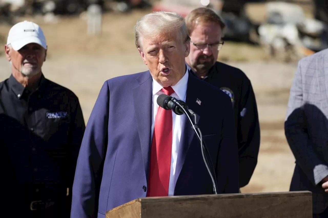 Trump makes more debunked claims about FEMA as he surveys storm damage in North Carolina