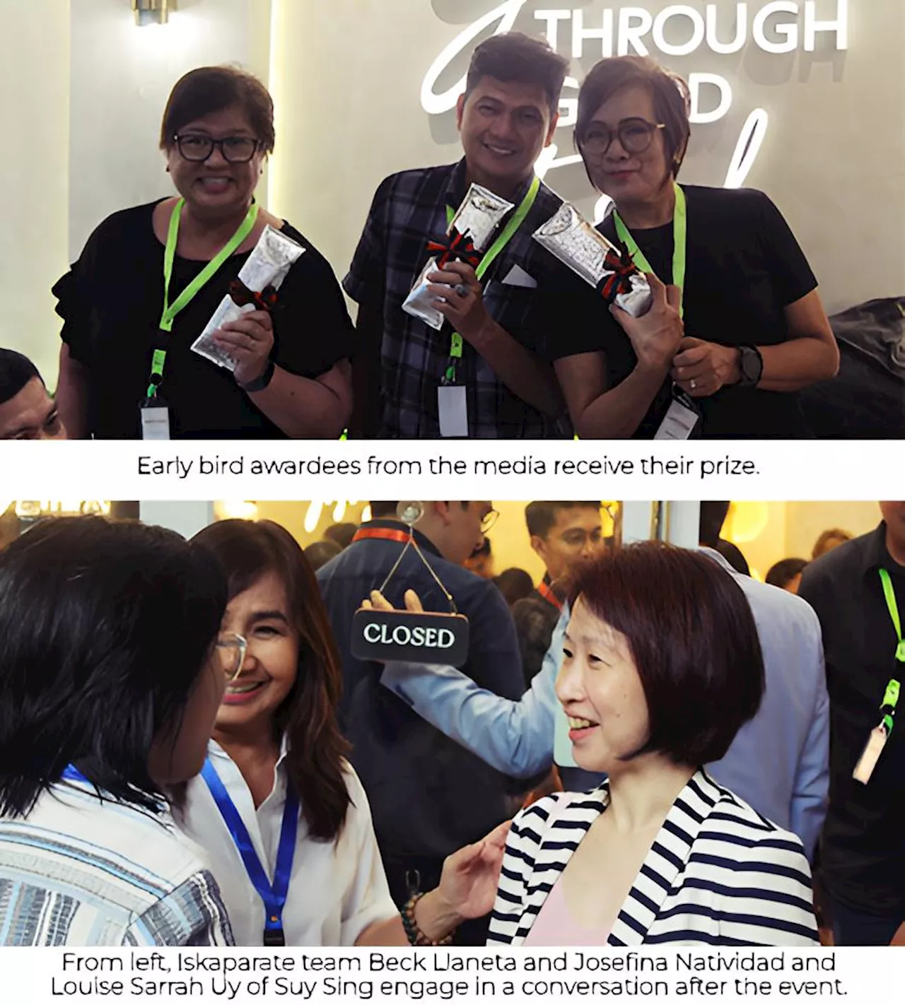 Media representatives engage in interactive online purchase at Iskaparate.com's press launch