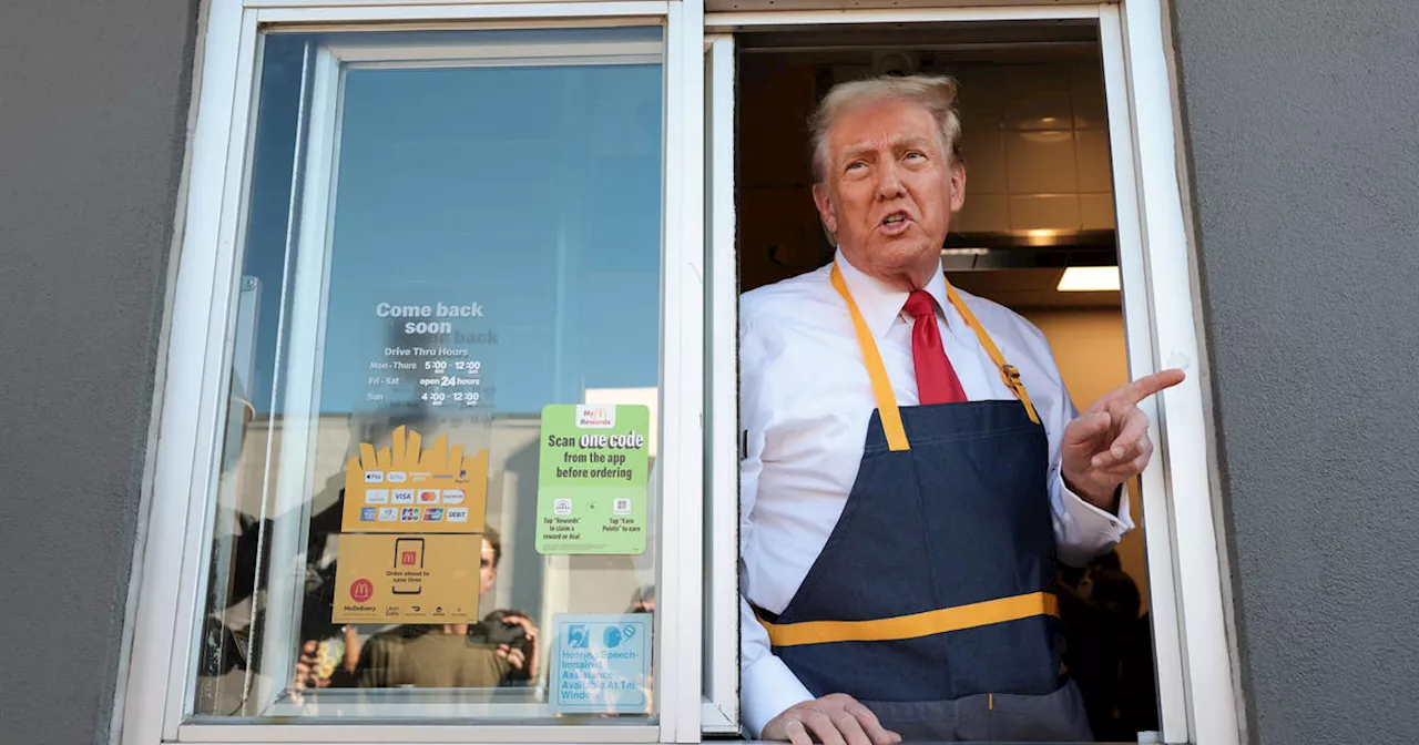 Trump works drive-thru at Pennsylvania McDonald's before town hall in Lancaster