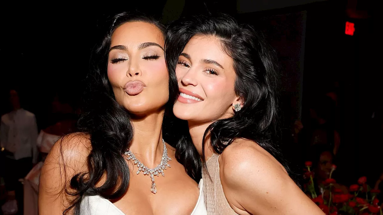 Kim Kardashian lets her hair down with sisters Kylie and Kendall