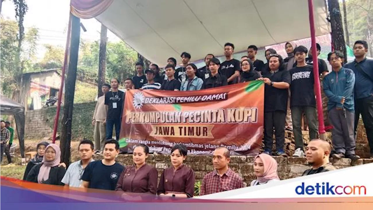 Cara Unik Pencinta Kopi Dukung Pilkada Jatim 2024 Aman dan Damai