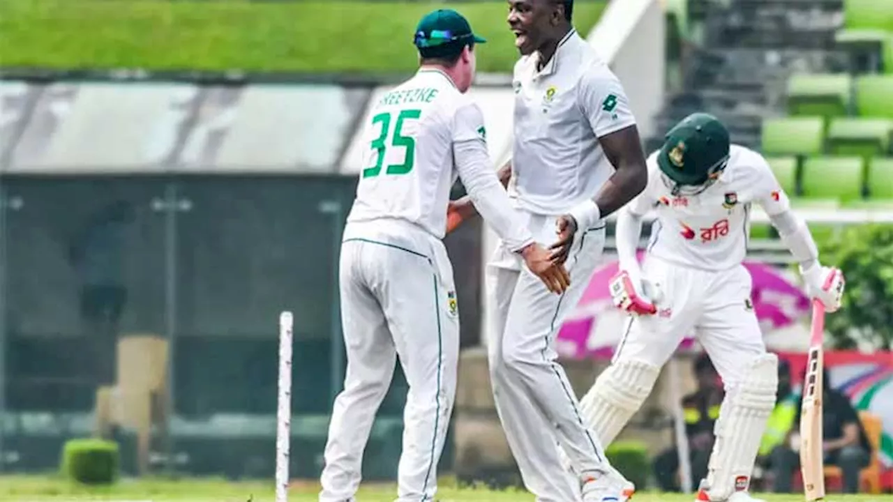 Rabada takes 300th Test wicket as Bangladesh all out for 106