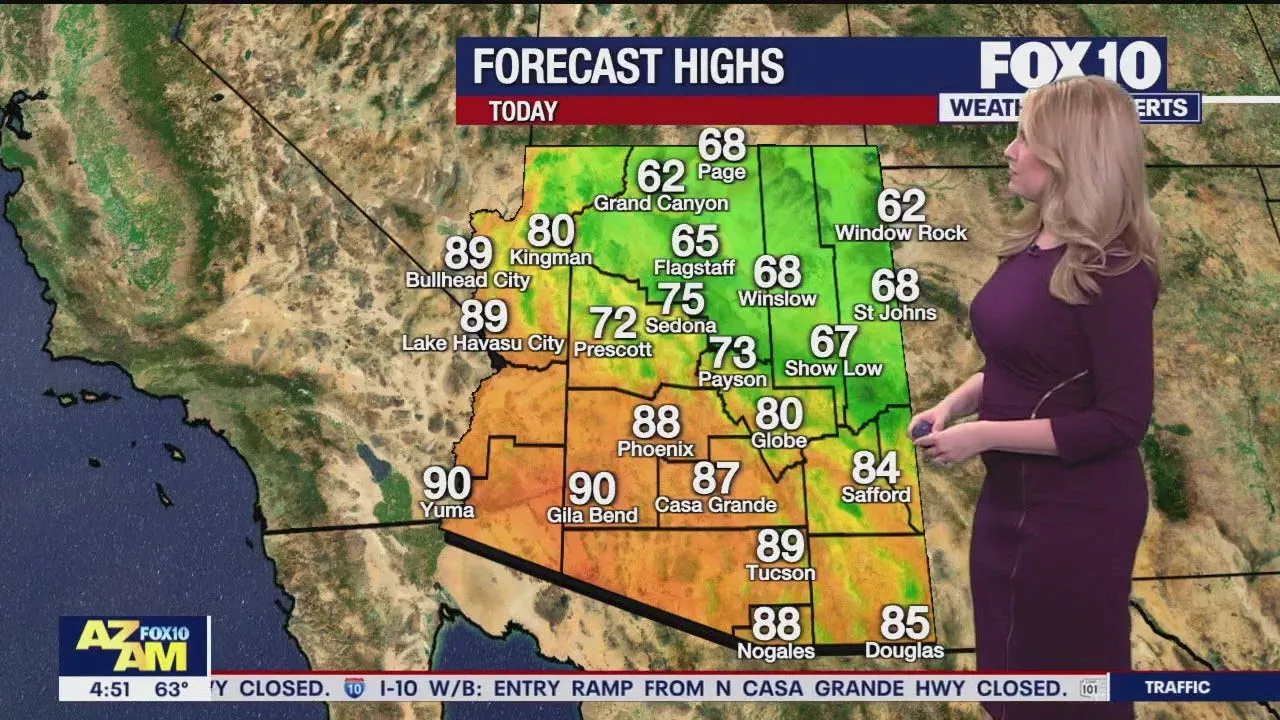 Arizona weather forecast: Warm and sunny Monday in Phoenix